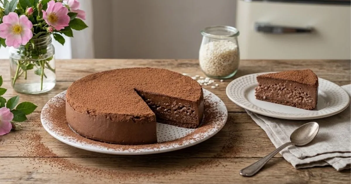 Dessert di riso al cioccolato economico e cremoso, con pochi ingredienti. Una ricetta facile da preparare e conservare in frigorifero.