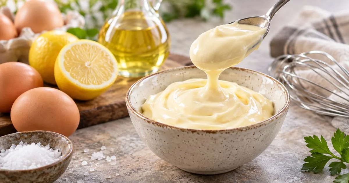 Scopri come preparare la maionese fatta in casa: ricetta facile, cremosa, varianti, conservazione e consigli per evitare gli errori.